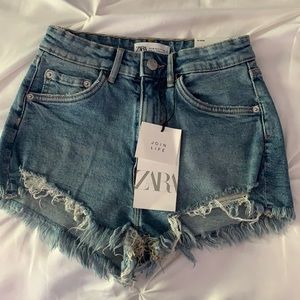 NWT!! Zara Blue Jean Shorts